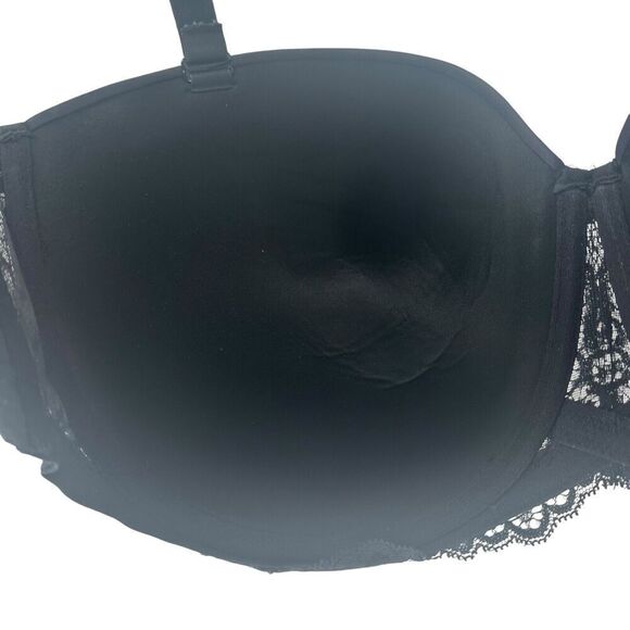 Auden Bra Lightly Lined Strapless Size 46D Black Underwired Removable Straps 46D - Picture 8 of 12